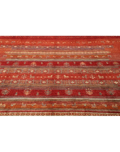 Tappeto Siva Pakistan rosso giallo 250x298