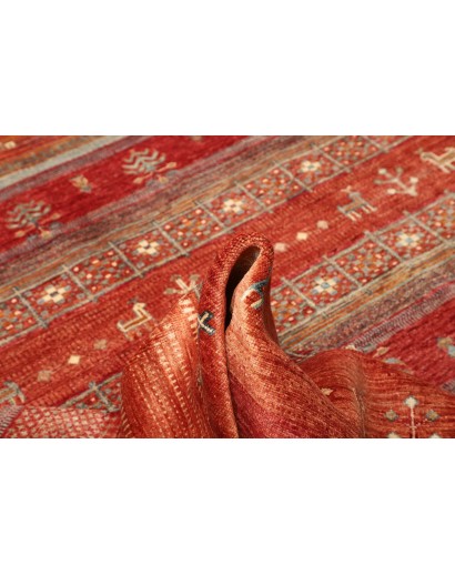 Tappeto Siva Pakistan rosso giallo 250x298