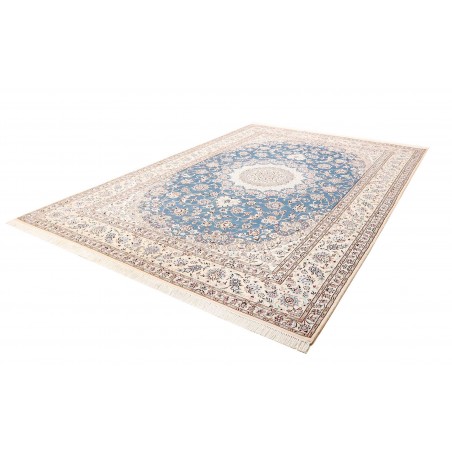 Tappeto Nain 9La Persia bianco blu 253x359