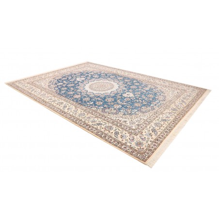 Tappeto Nain 9La Persia bianco blu 253x359