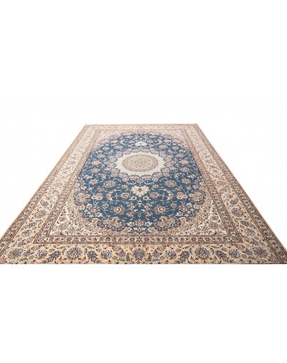 Tappeto Nain 9La Persia bianco blu 253x359