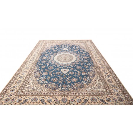 Tappeto Nain 9La Persia bianco blu 253x359