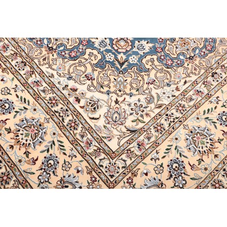 Tappeto Nain 9La Persia bianco blu 253x359