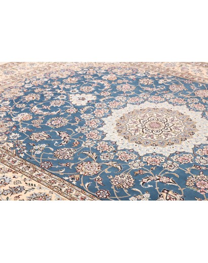 Tappeto Nain 9La Persia bianco blu 253x359