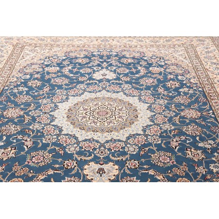 Tappeto Nain 9La Persia bianco blu 253x359