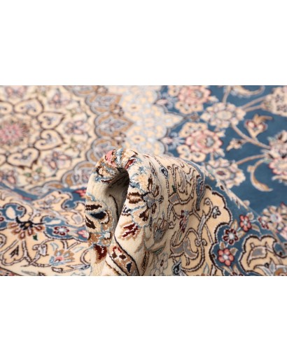 Tappeto Nain 9La Persia bianco blu 253x359
