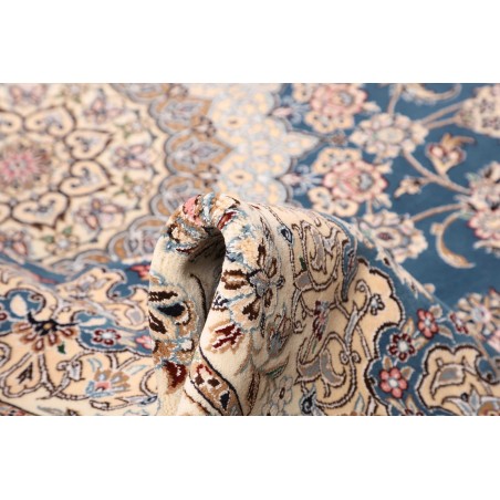 Tappeto Nain 9La Persia bianco blu 253x359