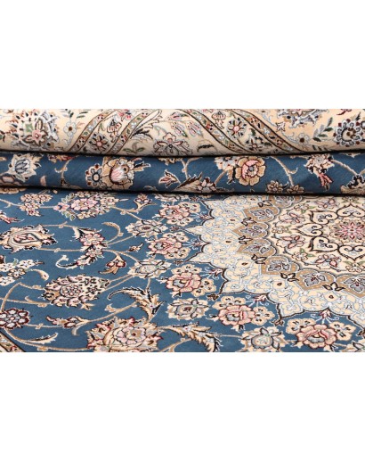 Tappeto Nain 9La Persia bianco blu 253x359