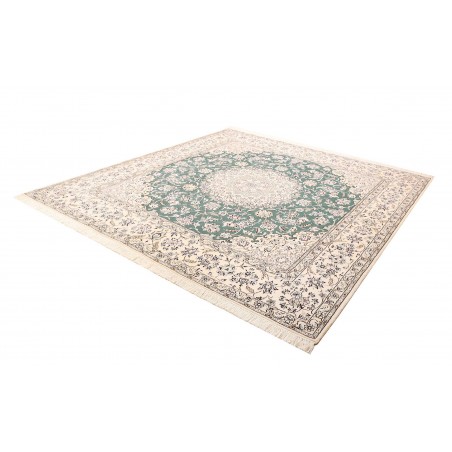 Tappeto Nain 9La Persia bianco azzurro 251x253