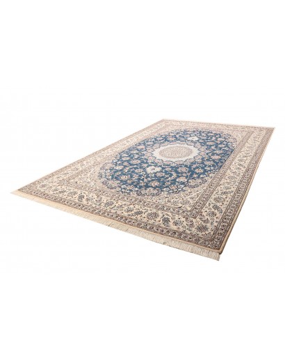 Tappeto Nain 9La Persia bianco blu 245x355
