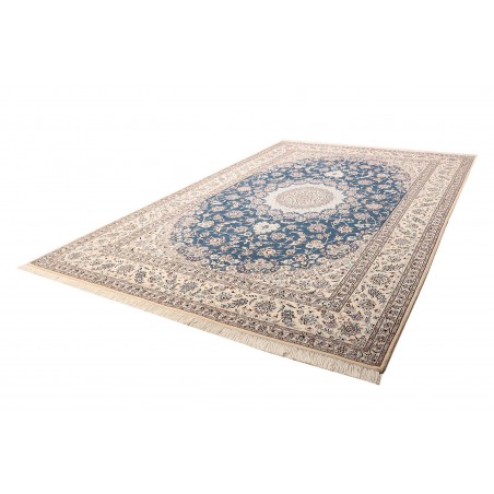 Tappeto Nain 9La Persia bianco blu 245x355