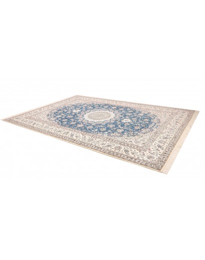 Tappeto Nain 9La Persia bianco blu 245x355