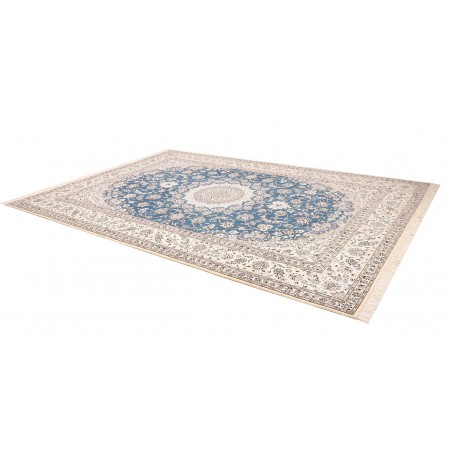 Tappeto Nain 9La Persia bianco blu 245x355