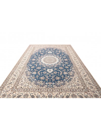 Tappeto Nain 9La Persia bianco blu 245x355