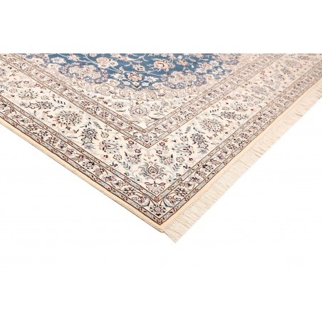 Tappeto Nain 9La Persia bianco blu 245x355