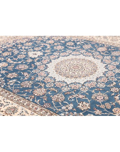 Tappeto Nain 9La Persia bianco blu 245x355