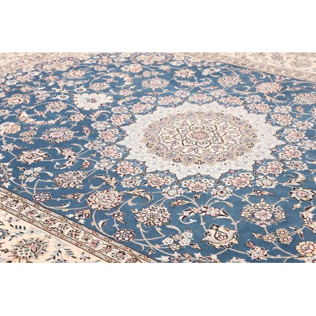 Tappeto Nain 9La Persia bianco blu 245x355