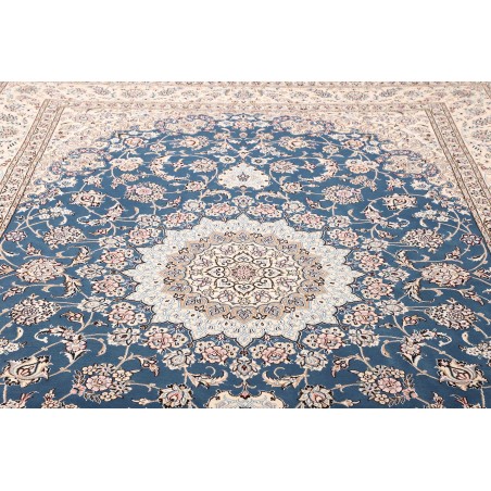 Tappeto Nain 9La Persia bianco blu 245x355