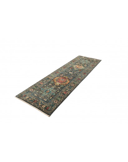 Tappeto Tribal Pakistan azzurro 78x253