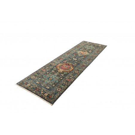 Tappeto Tribal Pakistan azzurro 78x253