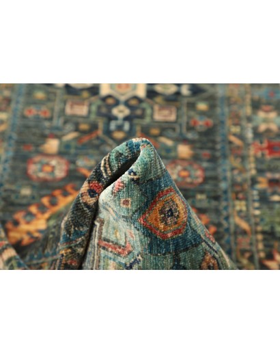 Tappeto Tribal Pakistan azzurro 78x253