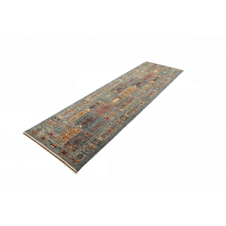 Tappeto Tribal Pakistan bianco marrone 80x273