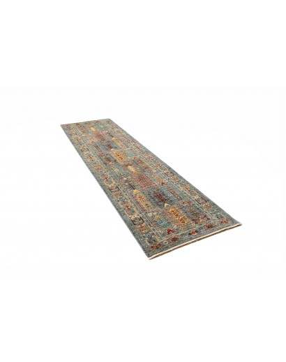 Tappeto Tribal Pakistan bianco marrone 80x273