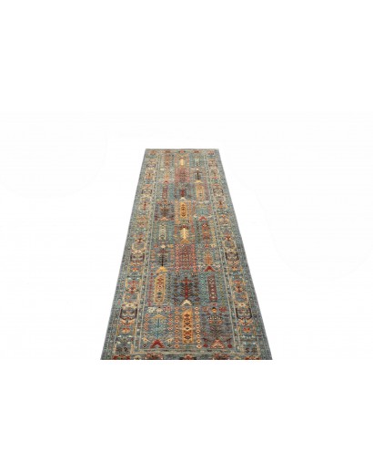 Tappeto Tribal Pakistan bianco marrone 80x273