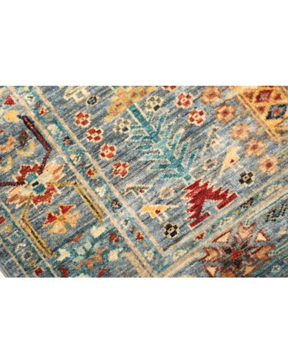 Tappeto Tribal Pakistan bianco marrone 80x273