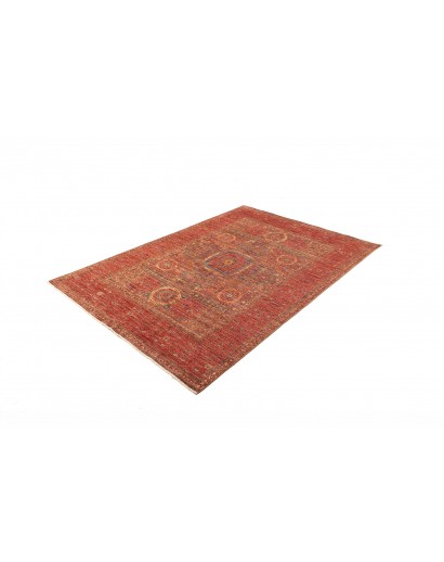 Tappeto Mamlouk Pakistan rosso verde 145x205