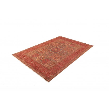 Tappeto Mamlouk Pakistan rosso verde 145x205