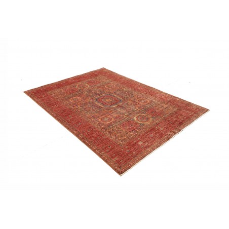 Tappeto Mamlouk Pakistan rosso verde 145x205