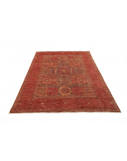 Tappeto Mamlouk Pakistan rosso verde 145x205