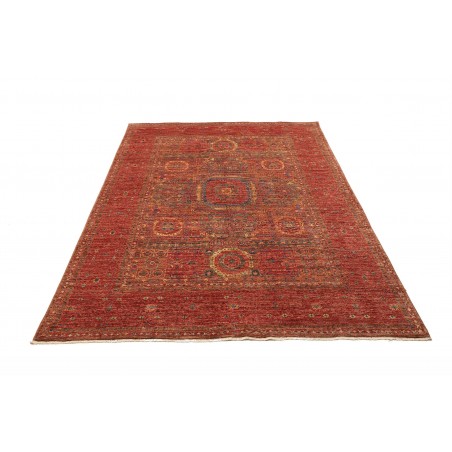 Tappeto Mamlouk Pakistan rosso verde 145x205