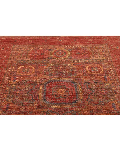 Tappeto Mamlouk Pakistan rosso verde 145x205