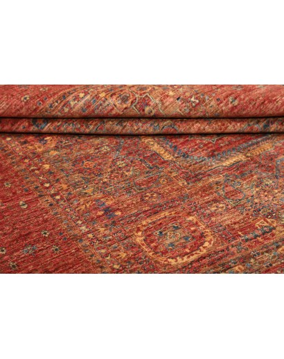 Tappeto Mamlouk Pakistan rosso verde 145x205