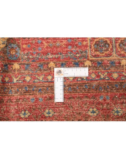 Tappeto Mamlouk Pakistan rosso verde 145x205