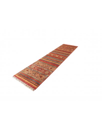 Tappeto Samarkand Pakistan rosso grigio 79x308