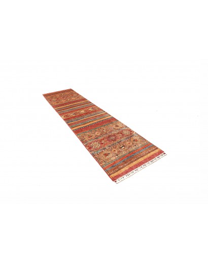 Tappeto Samarkand Pakistan rosso grigio 79x308