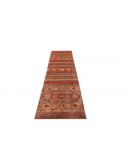 Tappeto Samarkand Pakistan rosso grigio 79x308