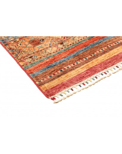 Tappeto Samarkand Pakistan rosso grigio 79x308