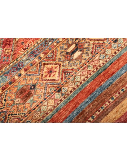 Tappeto Samarkand Pakistan rosso grigio 79x308