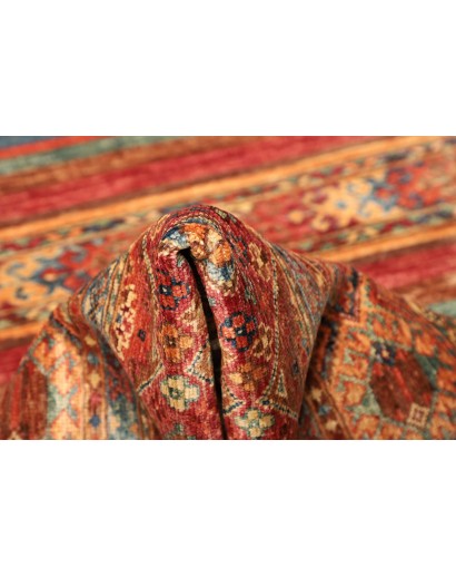 Tappeto Samarkand Pakistan rosso grigio 79x308