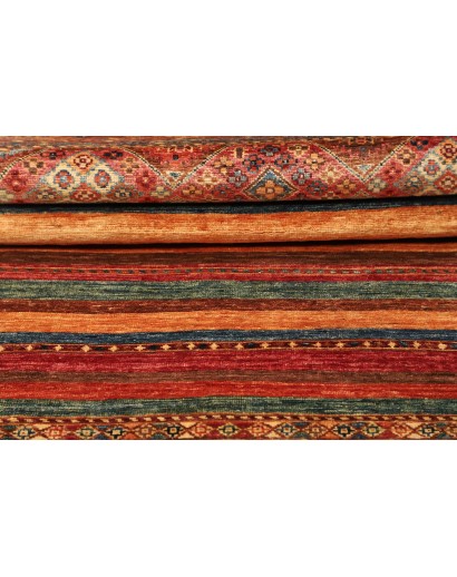 Tappeto Samarkand Pakistan rosso grigio 79x308