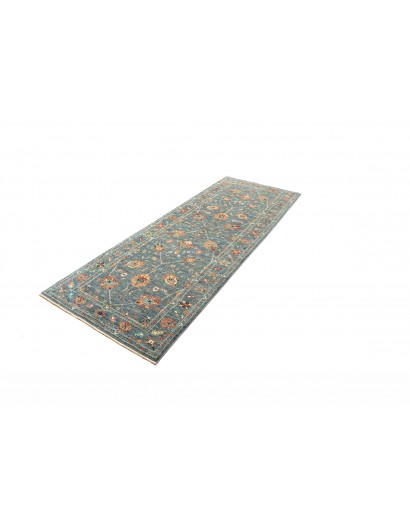Tappeto Shahi Fine Pakistan bianco azzurro 90x252
