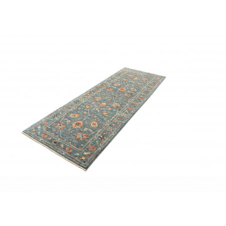 Tappeto Shahi Fine Pakistan bianco azzurro 90x252