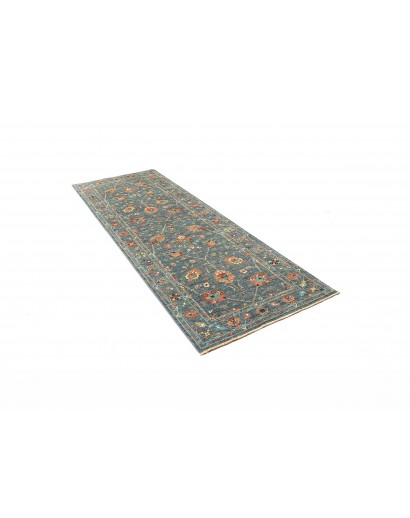 Tappeto Shahi Fine Pakistan bianco azzurro 90x252