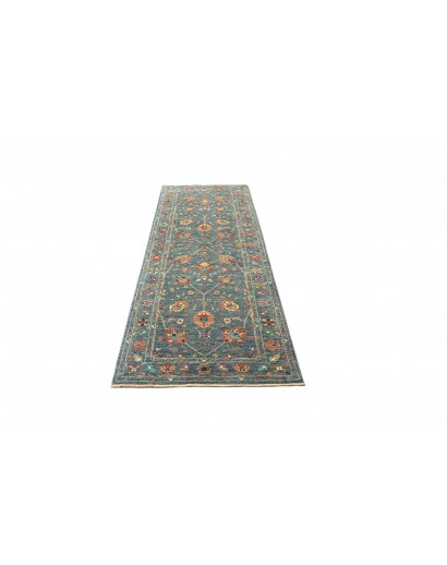 Tappeto Shahi Fine Pakistan bianco azzurro 90x252