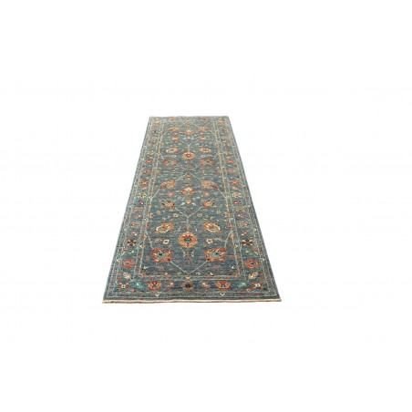 Tappeto Shahi Fine Pakistan bianco azzurro 90x252