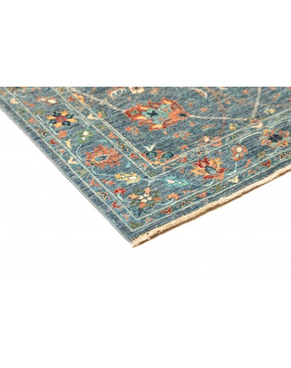Tappeto Shahi Fine Pakistan bianco azzurro 90x252